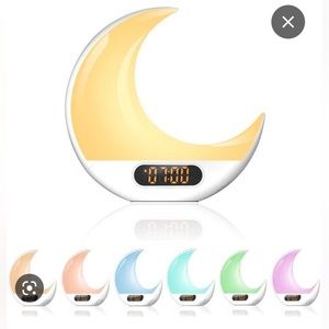 Réveil matin avec radio fm simulation levée du soleil LED